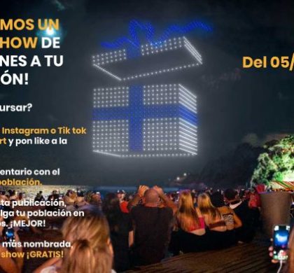 Flock Drone Art sortea un espectáculo de 200 drones para el municipio español que reciba más menciones en redes sociales