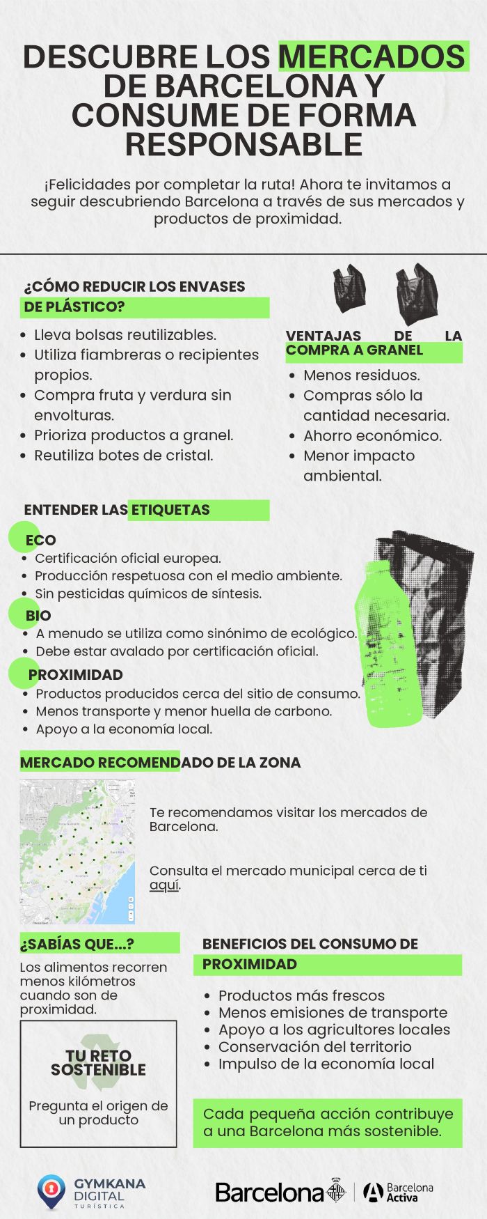 Gymkana Turística Digital lanza 25 rutas interactivas por Barcelona que conectan mercados, economía social y consumo consciente