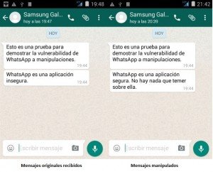 Demostración manipulación Whatsapp