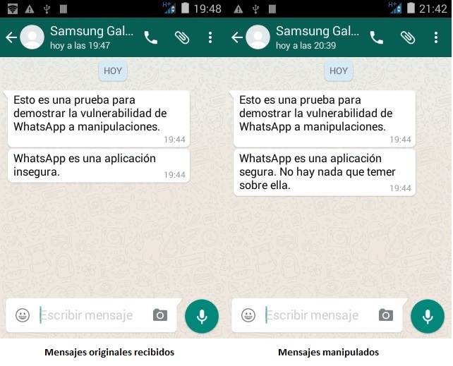 Los mensajes de WhatsApp se pueden manipular sin dejar rastro