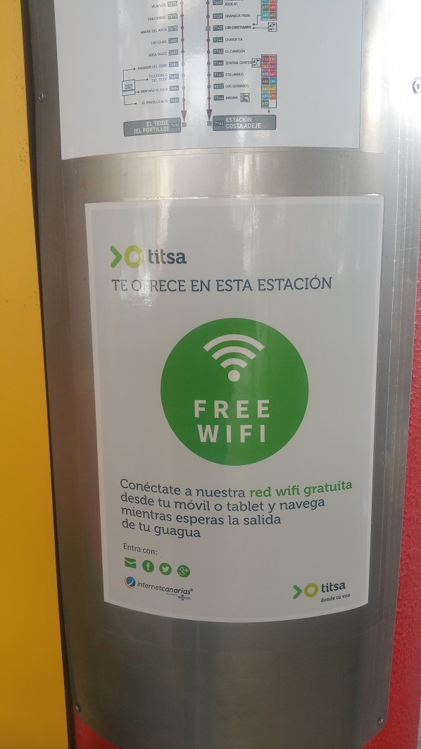 Más de 100.000 usuarios se beneficiarán de un servicio de wifi gratuito en estaciones de autobuses desarrollado por InternetCanarias