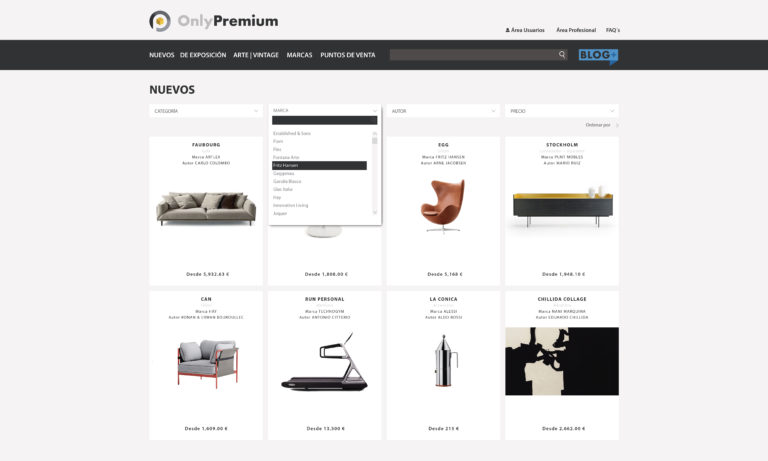 Only Premium, el primer portal en España que agrupa y filtra solo las mejores marcas de decoración