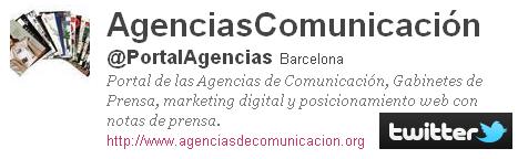 Síguenos en Twitter: http://twitter.com/#!/PortalAgencias