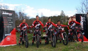 MRW Trial Team_Equipo1_pilotos por orden de izquierda a derecha_María Giró, Biel Giró, Elisabet Solera, Pau Martínez y Oriol Noguera