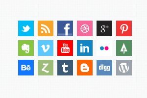 Minimal Social Media icons