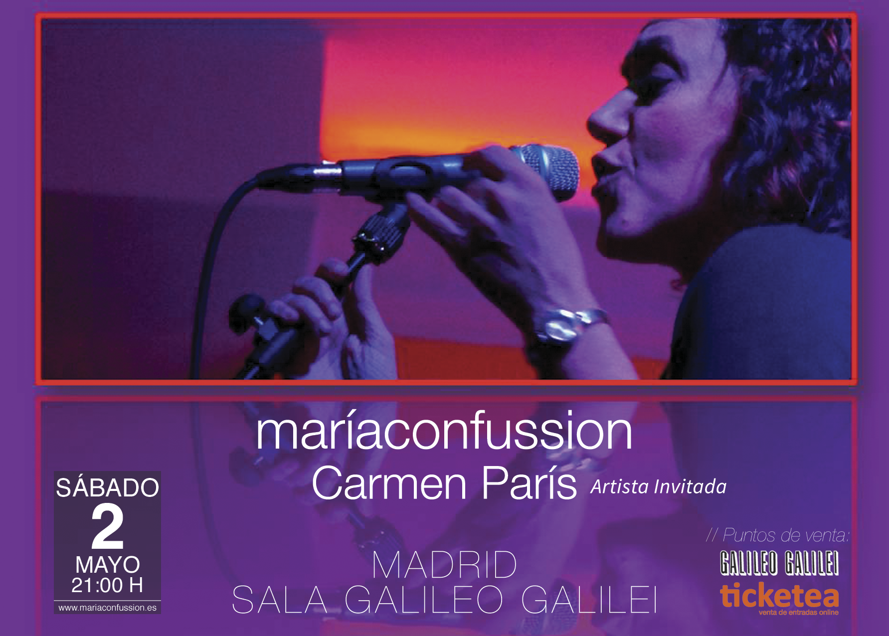 Carmen París ejerce de madrina en el nuevo disco de maríaconfussión