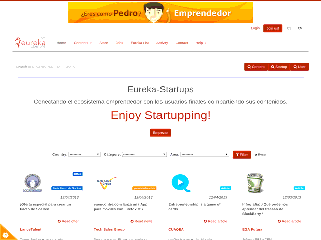 Eureka-Startups se convierte en una red social gracias al crowdfunding