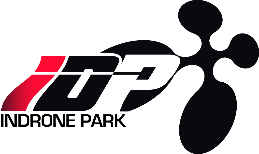indrone park - logo blanco